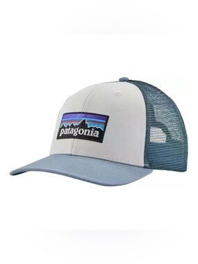 Patagonia Light Gray Cap with Aqua Mesh Back